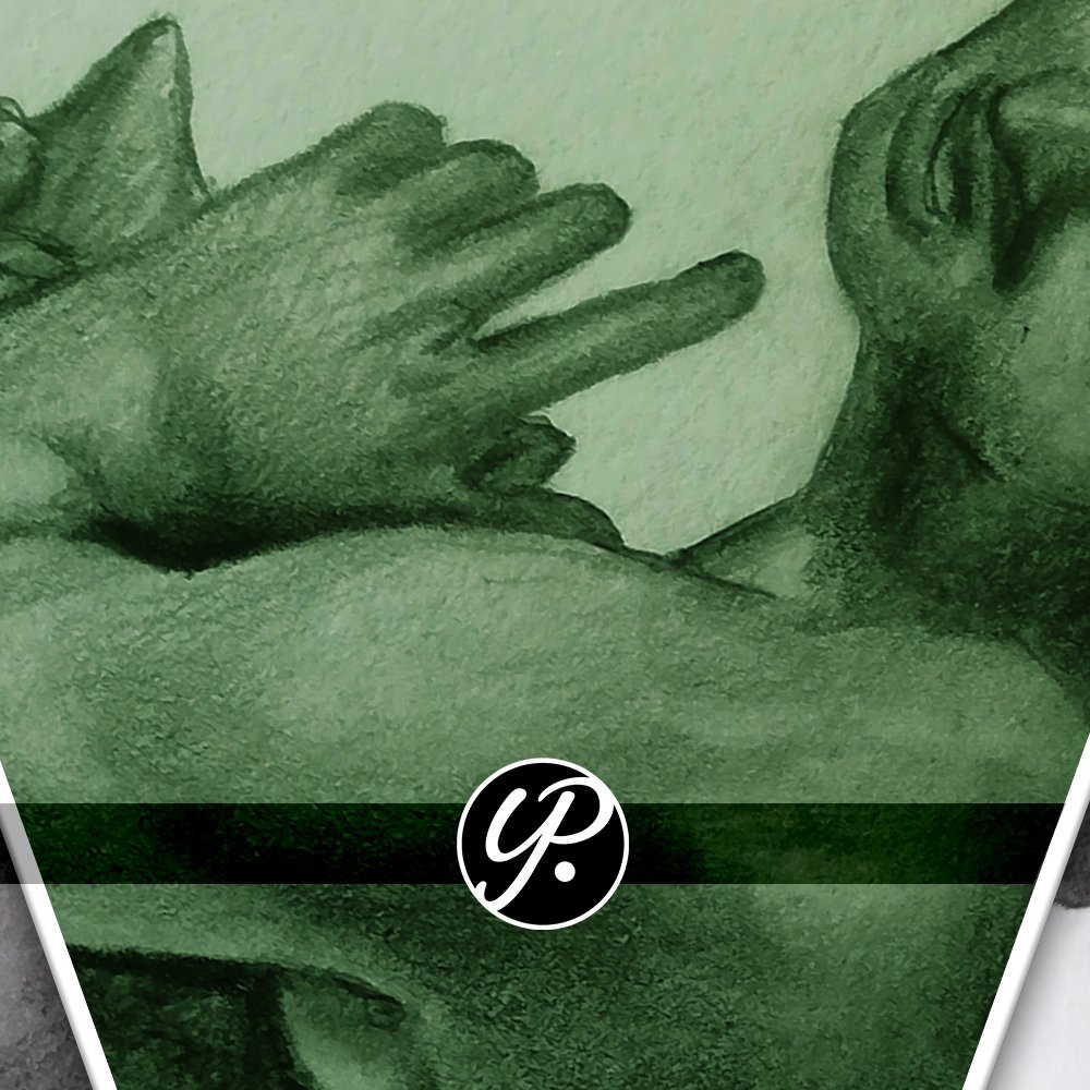 "El Abrazo" Dibujo en Grafito - Imagen 3