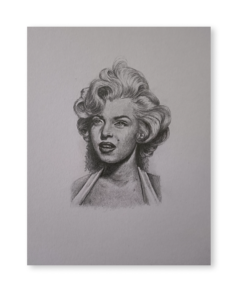 Retrato en grafito Marilyn Monroe | Encargar retratos personalizados en A4