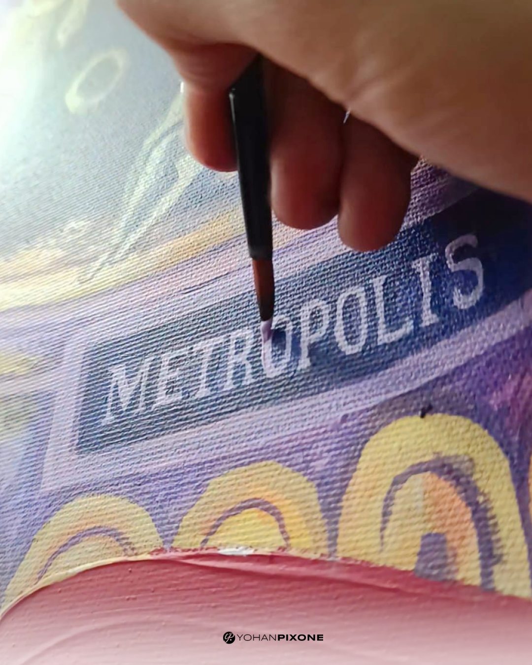 Obra por encargo: Tríptico colorido y simbólico para despacho en Madrid | Arte personalizado - Imagen 5