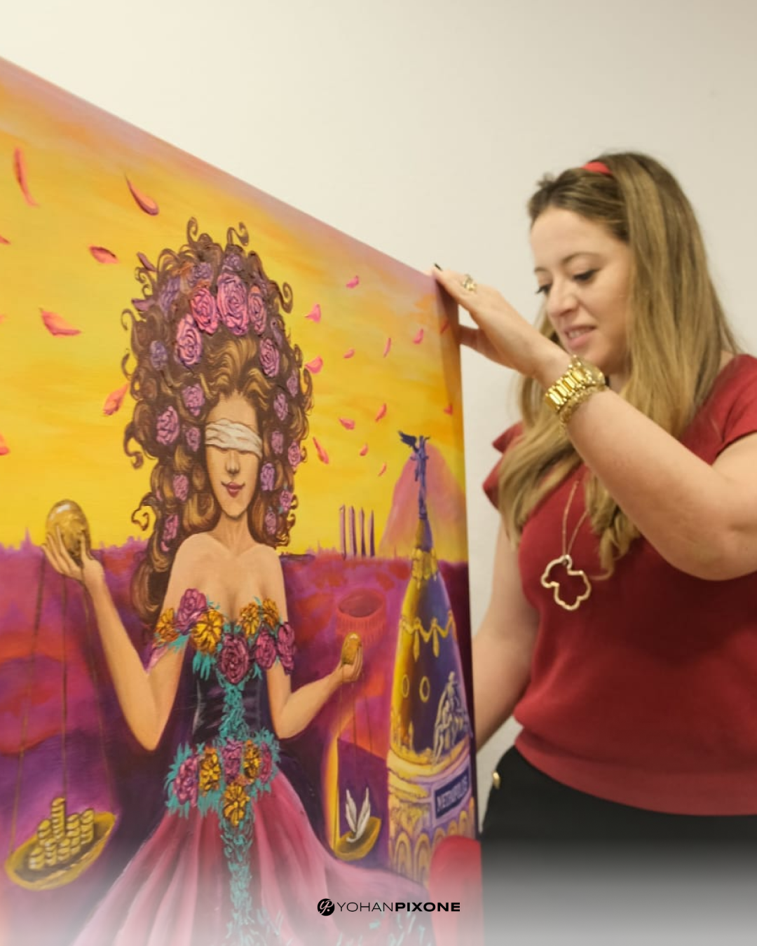 Obra por encargo: Tríptico colorido y simbólico para despacho en Madrid | Arte personalizado - Imagen 3