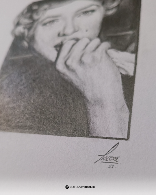 Retrato 02 en grafito Marilyn Monroe | Retratos personalizados en A4 - Imagen 5
