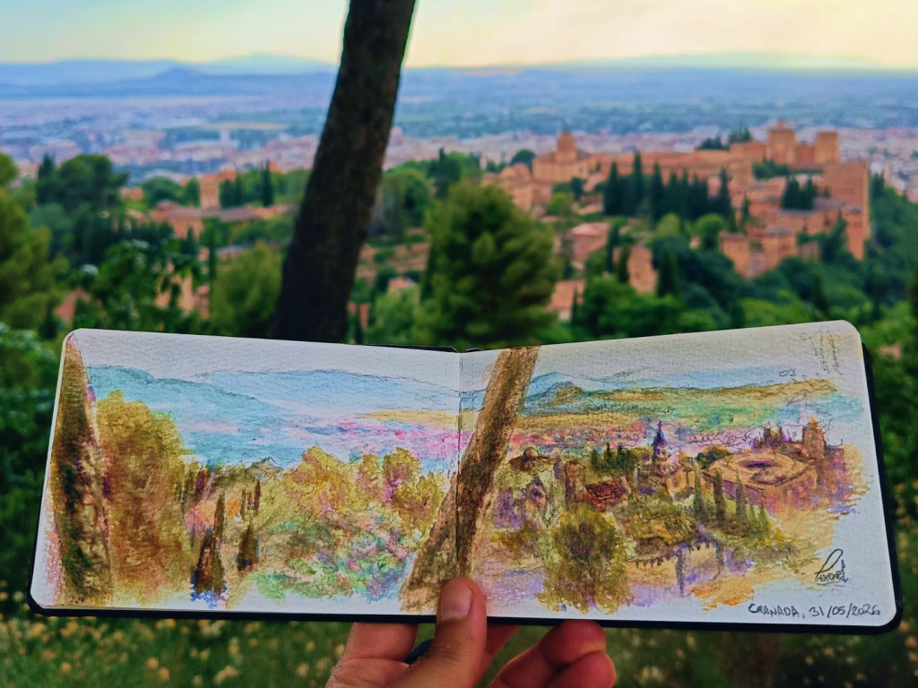 Pintar frente a la Alhambra